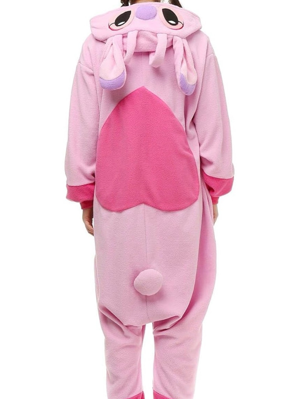 ๐ Galactic Cuteness! Disney Lilo & Stitch Angel Adult Fleece Onesie Pajamas ๐ - Picture 2 of 9
